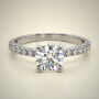 PAVE SOLITAIRE RING ENG060